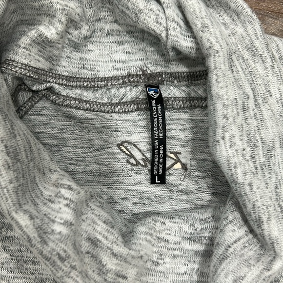 Kuhl Lea Women’s Pullover cowl neck hoodie Large Gray RN# 108846 - Picture 3 of 16